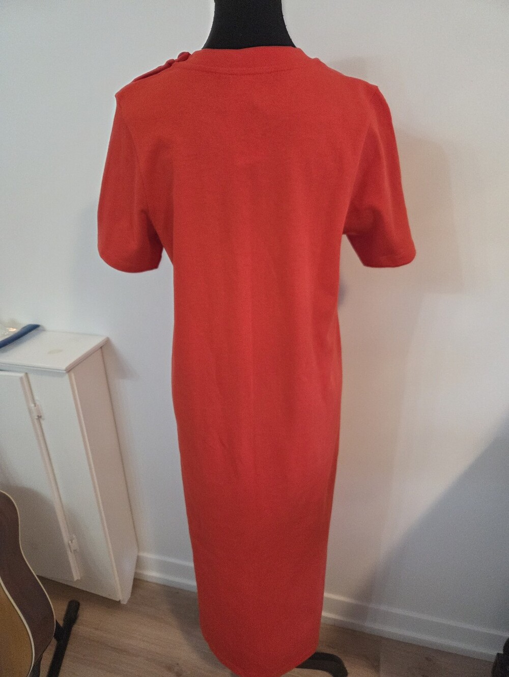 Sezane "Emy" cotton ribbed maxi dress Sz M - Picture 5 of 12